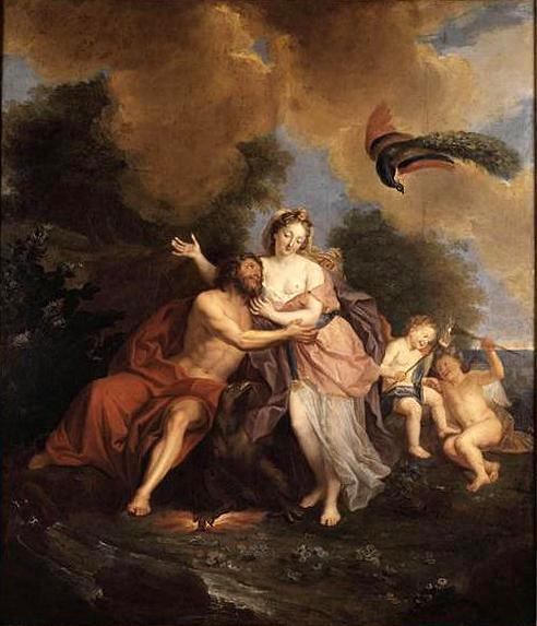Wikioo.org - The Encyclopedia of Fine Arts - Painting, Artwork by Antoine Coypel Ii - Jupiter and Juno on Mount Ida