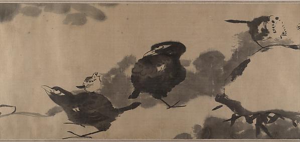 Wikioo.org - Bách khoa toàn thư về mỹ thuật - Vẽ tranh, Tác phẩm nghệ thuật Bada Shanren - 清 八大山人 （朱耷） 蓮塘戲禽圖 卷 Birds in a lotus pond