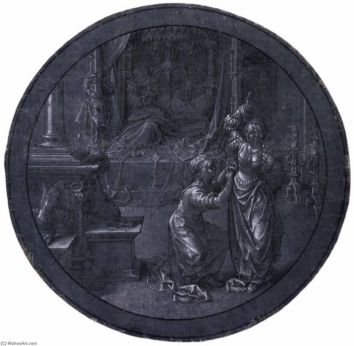 Wikioo.org – La Enciclopedia de las Bellas Artes - Pintura, Obras de arte de Jan Gossart - diseño para vitrales medallón