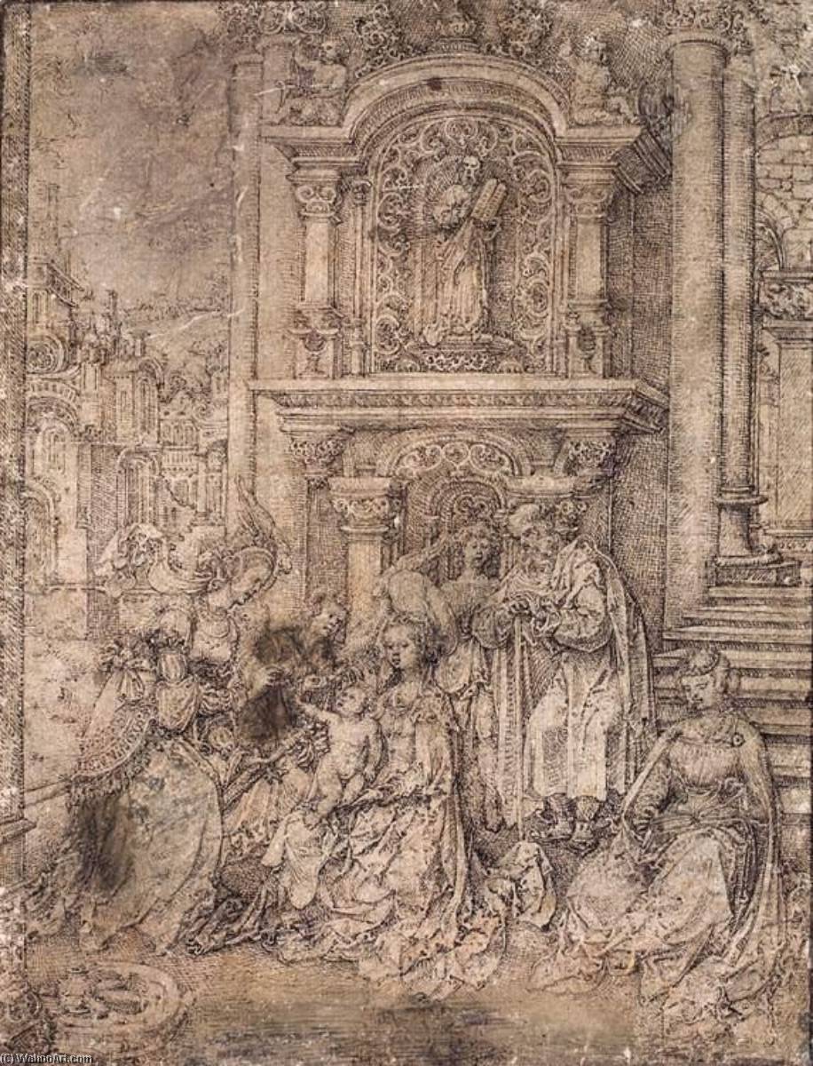 WikiOO.org - Enciclopedia of Fine Arts - Pictura, lucrări de artă Jan Gossart - The Mystic Marriage of St Catherine