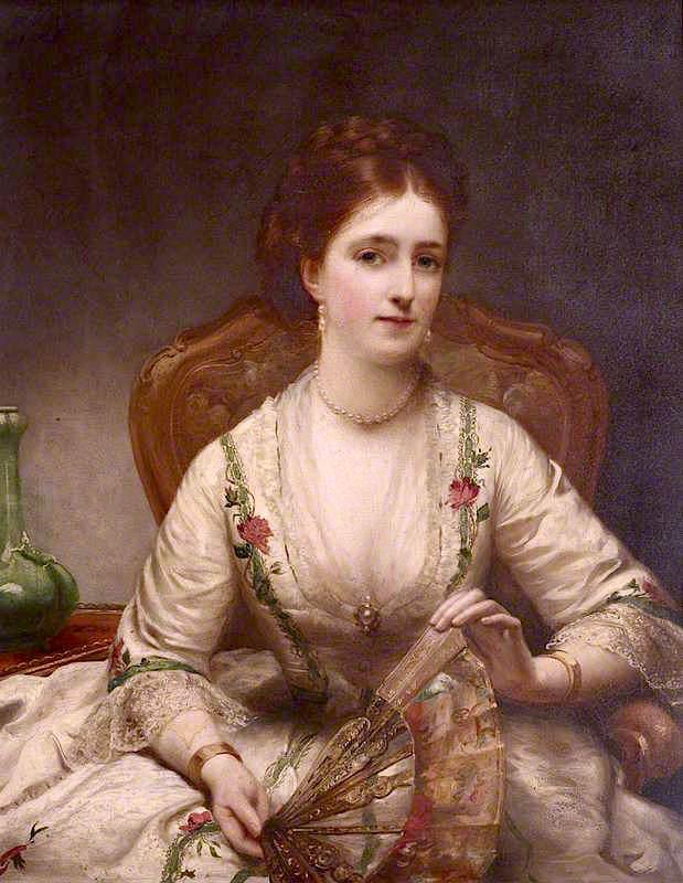 Wikioo.org - The Encyclopedia of Fine Arts - Painting, Artwork by Henry Richard Graves - Geraldine Georgiana Mary Anson, Marchioness of Bristol