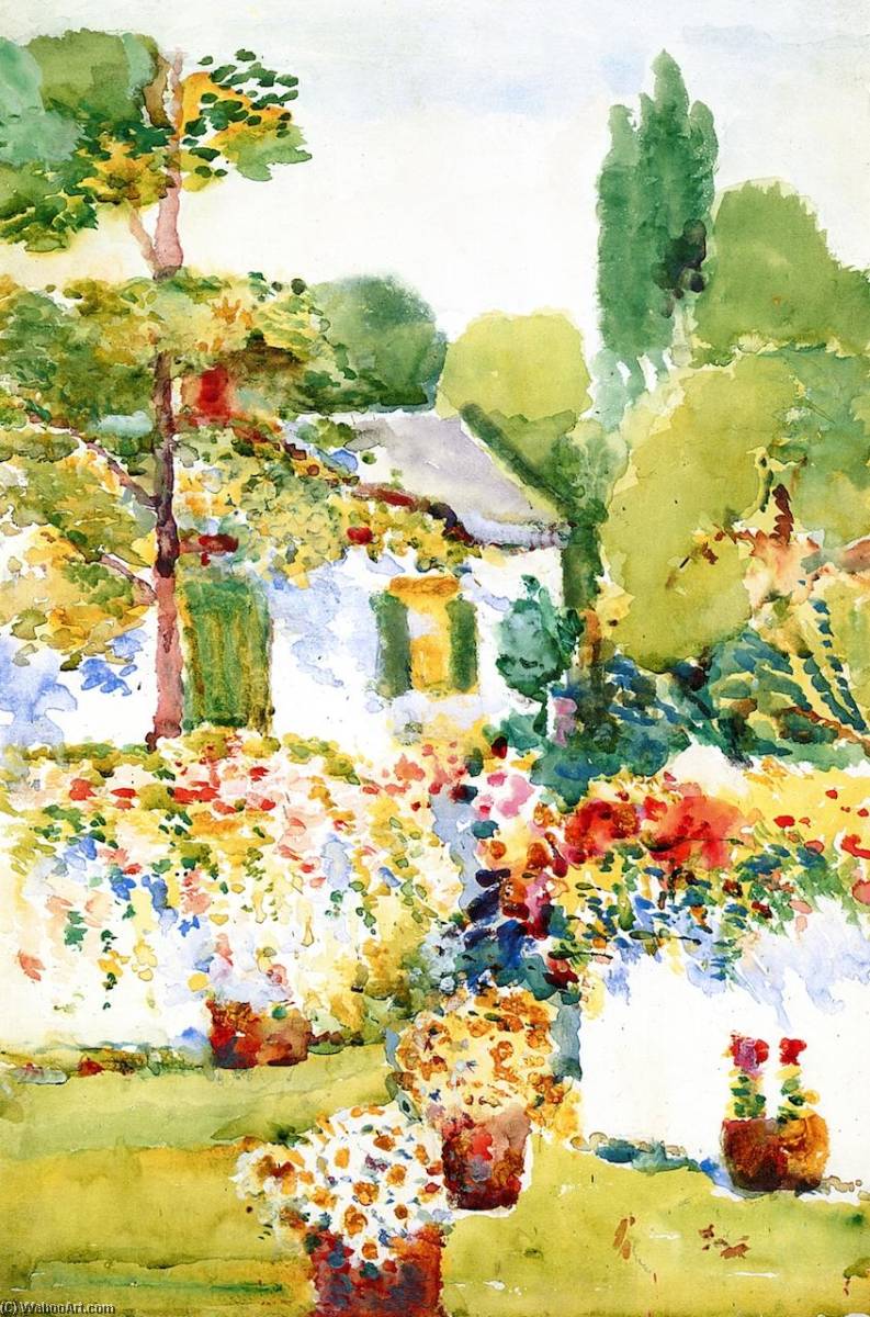 Wikioo.org - The Encyclopedia of Fine Arts - Painting, Artwork by Annie G Sykes - Flowering Wall
