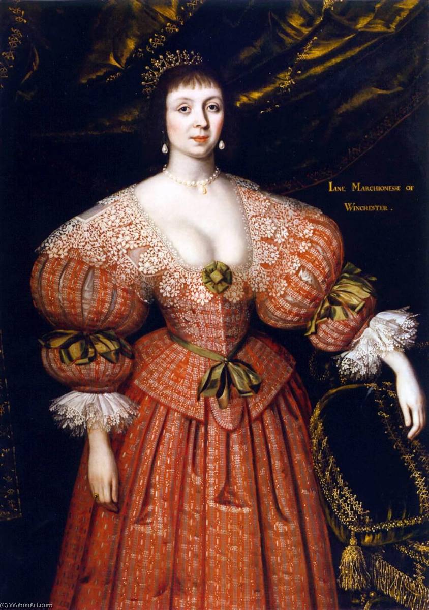 Wikioo.org – L'Encyclopédie des Beaux Arts - Peinture, Oeuvre de Gilbert Jackson - Portrait de Jeanne , Comtesse de Winchester