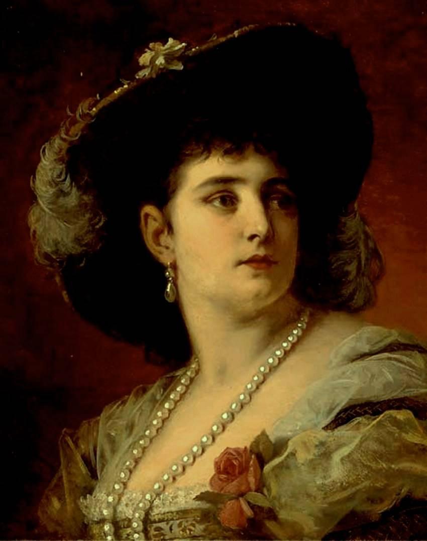 WikiOO.org - Enciclopédia das Belas Artes - Pintura, Arte por Anton Ebert - An Elegant Lady