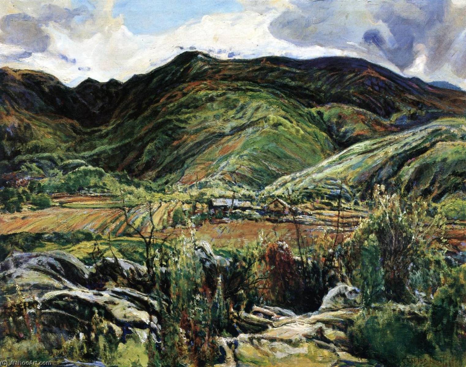 Wikioo.org - The Encyclopedia of Fine Arts - Painting, Artwork by Charles Reiffel - Mountain Ranch after the Rain
