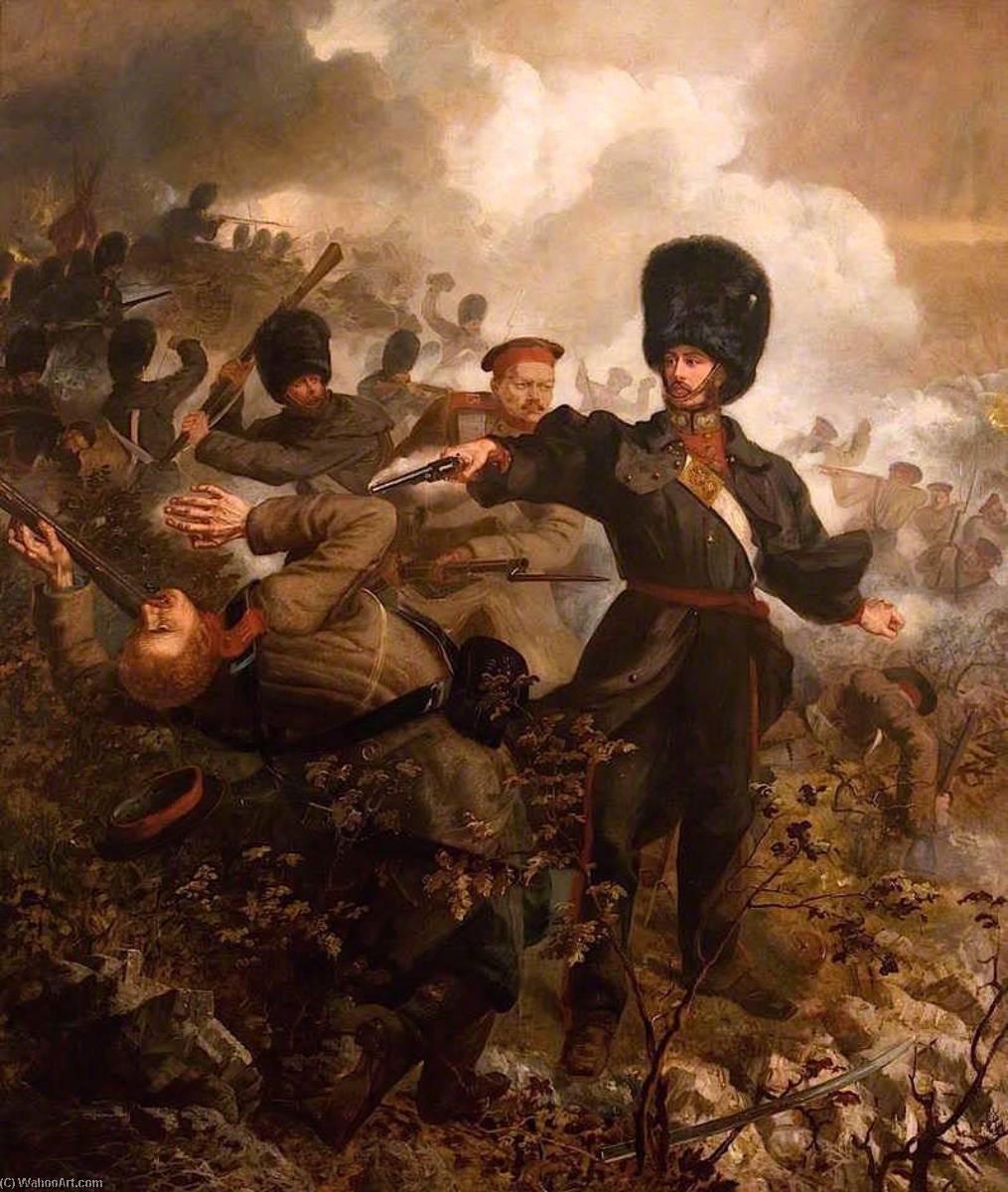 Wikioo.org - The Encyclopedia of Fine Arts - Painting, Artwork by Louis William Desanges - Lieutenant Colonel Sir Charles Russell at the Battle of Inkermann, 5 November 1854
