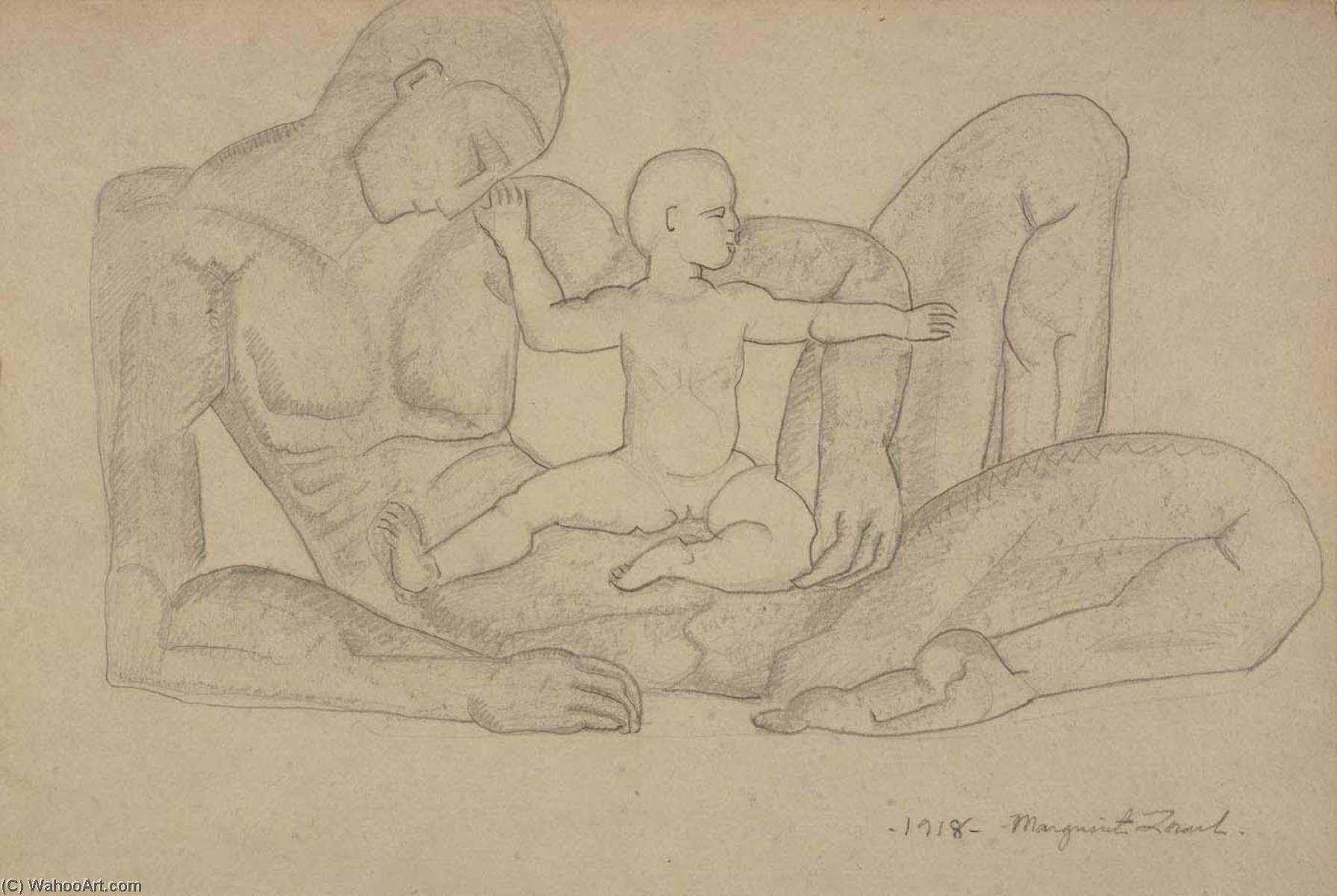WikiOO.org - Encyclopedia of Fine Arts - Lukisan, Artwork Marguerite Zorach - (Father and Daughter)