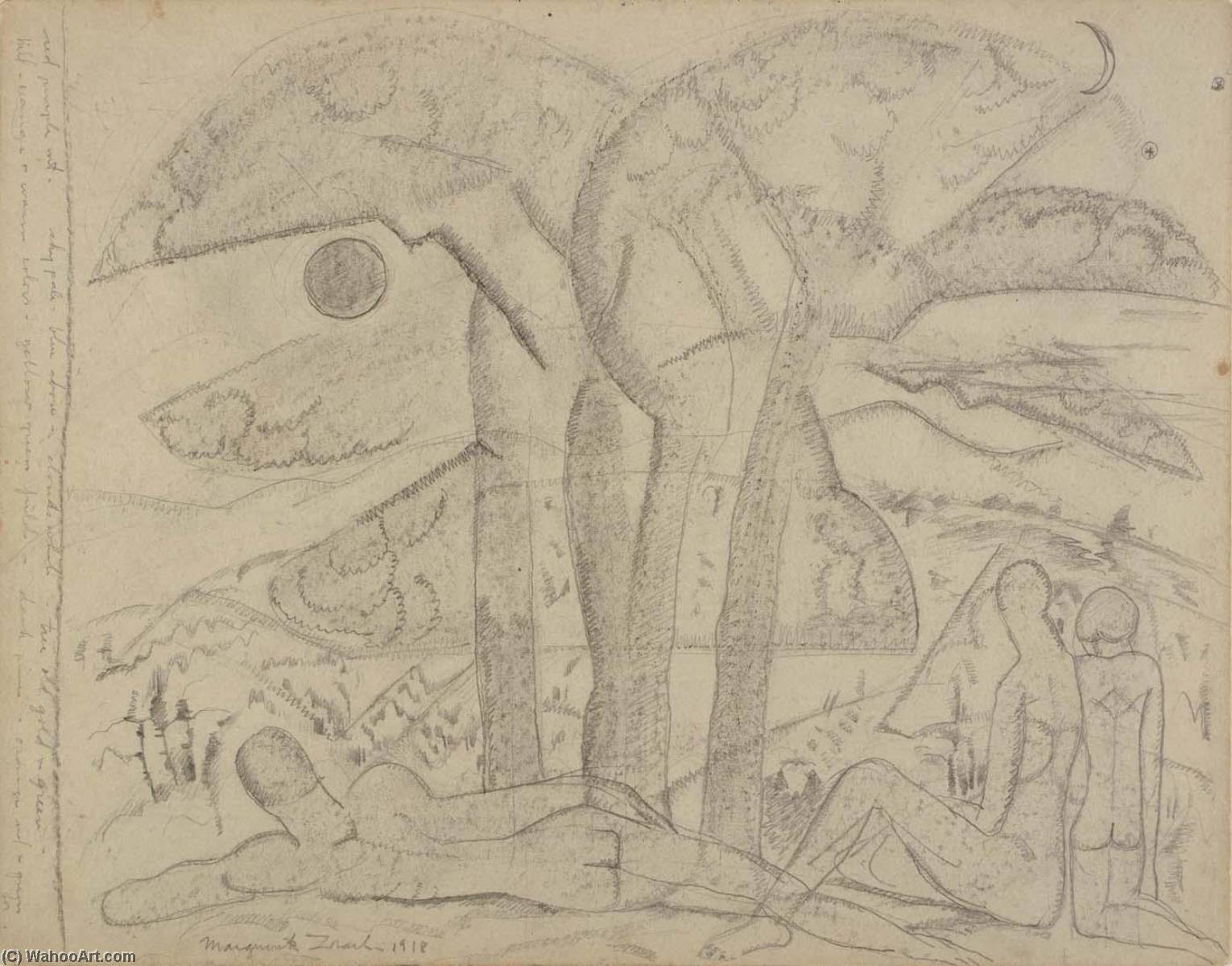 Wikioo.org - The Encyclopedia of Fine Arts - Painting, Artwork by Marguerite Zorach - (Study for Oil Painting)