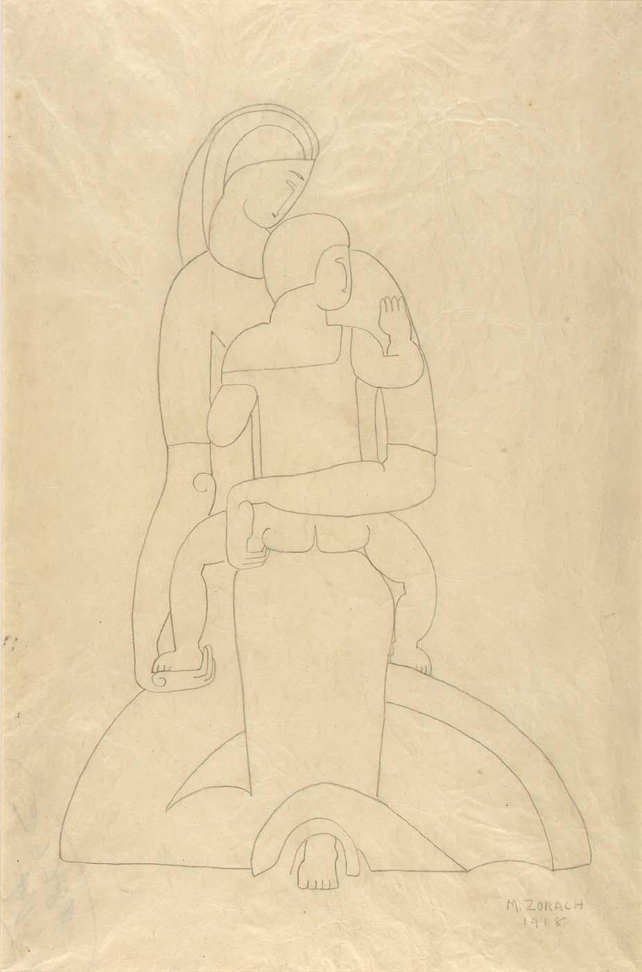WikiOO.org - Encyclopedia of Fine Arts - Maalaus, taideteos Marguerite Zorach - (Study for Miller Bedspread 2)