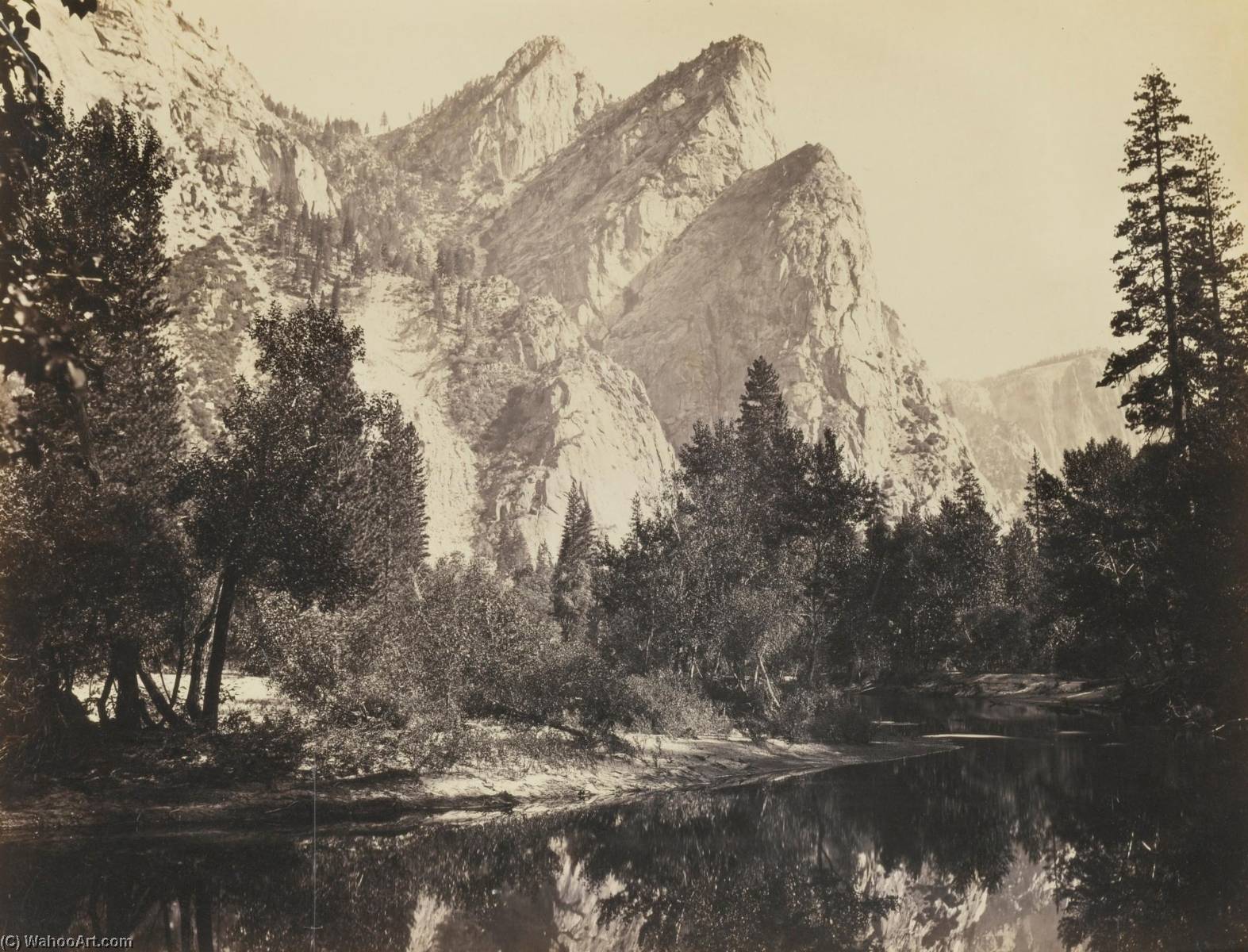 Wikioo.org - The Encyclopedia of Fine Arts - Painting, Artwork by Carleton Emmons Watkins - 'THREE BROTHERS'