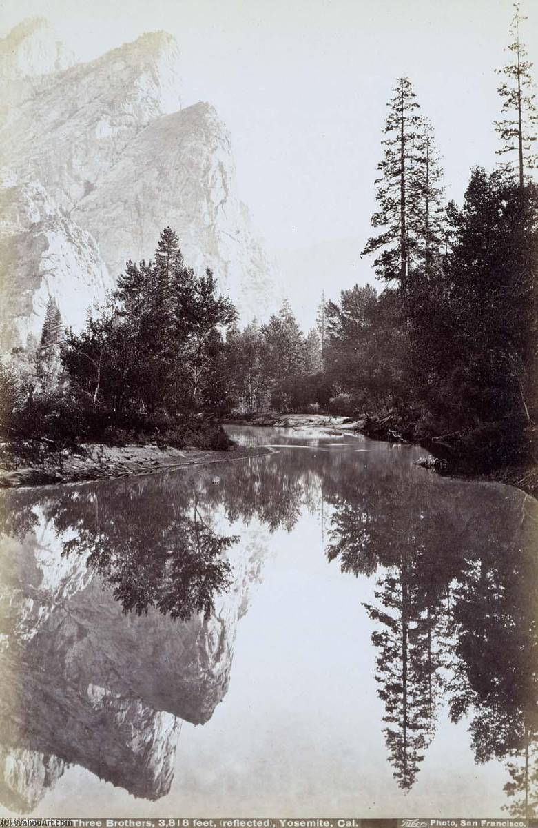 Wikioo.org - The Encyclopedia of Fine Arts - Painting, Artwork by Carleton Emmons Watkins - The Three Brothers, Yosemite