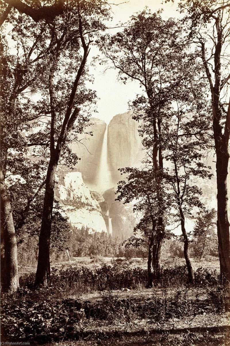 Wikioo.org – La Enciclopedia de las Bellas Artes - Pintura, Obras de arte de Carleton Emmons Watkins - Las cataratas de Yosemite