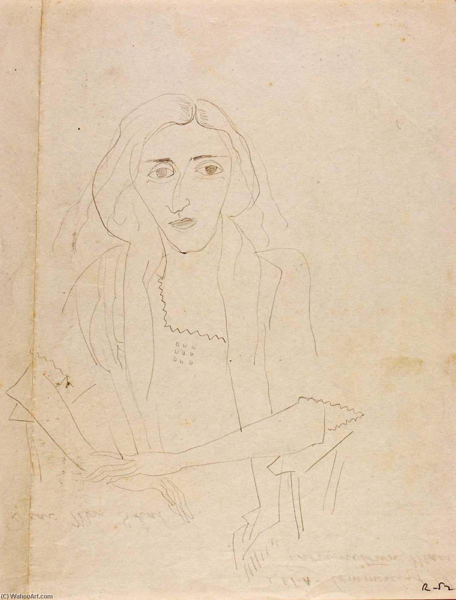 WikiOO.org - Encyclopedia of Fine Arts - Maalaus, taideteos Marguerite Zorach - (Portrait of Unidentified Woman)