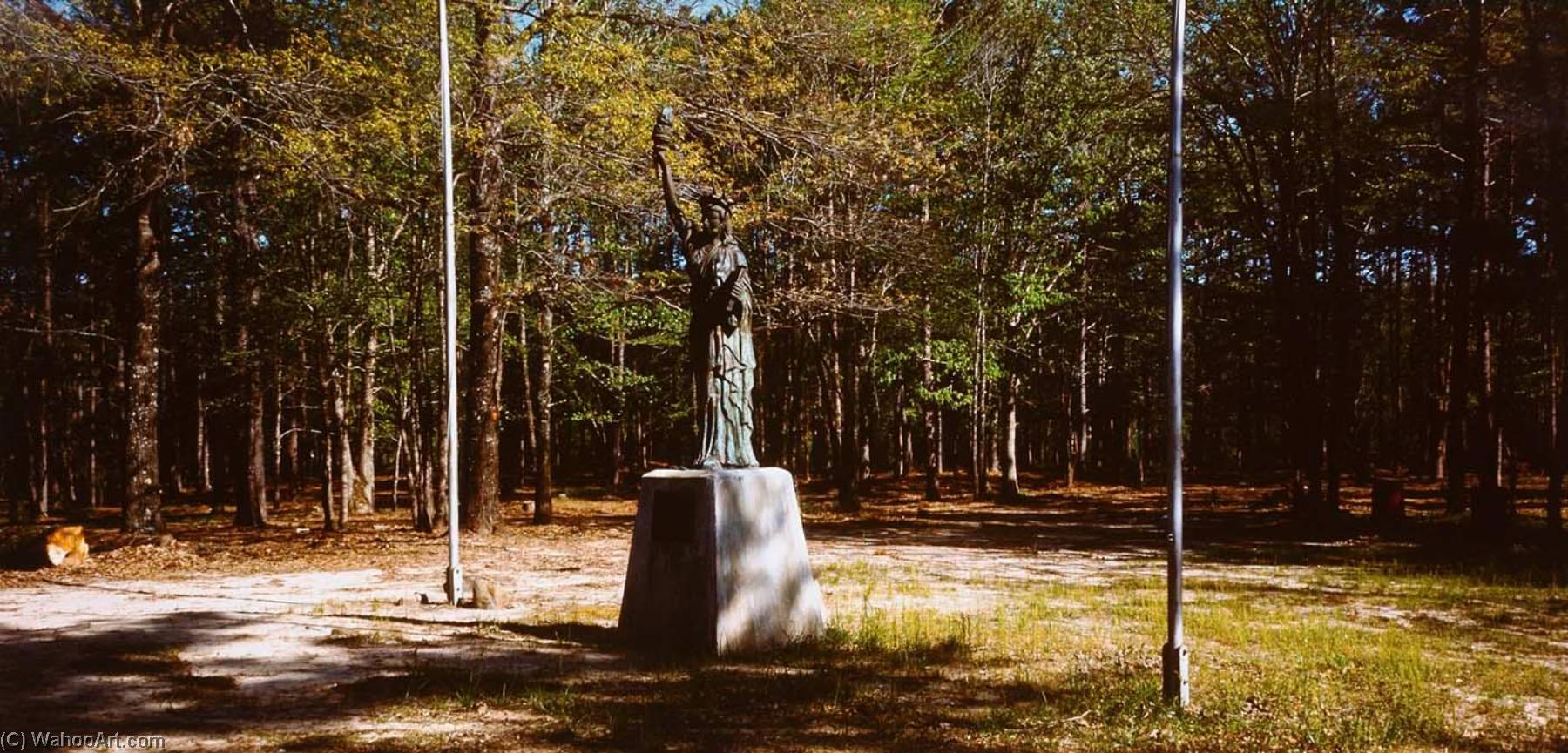 Wikioo.org – La Enciclopedia de las Bellas Artes - Pintura, Obras de arte de Arthur Taussig - estatua de libertad , Campamento Dierks , Oklahoma , de la cartera Estatuas de La libertad