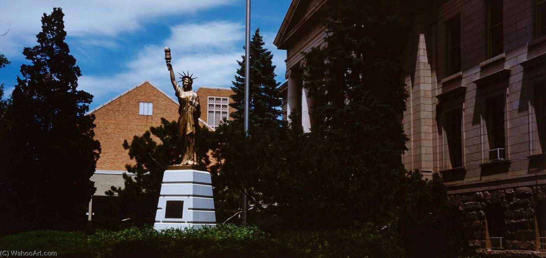 Wikioo.org – La Enciclopedia de las Bellas Artes - Pintura, Obras de arte de Arthur Taussig - estatua de libertad , Colorado Muelles , Colorado , de la cartera Estatuas de La libertad