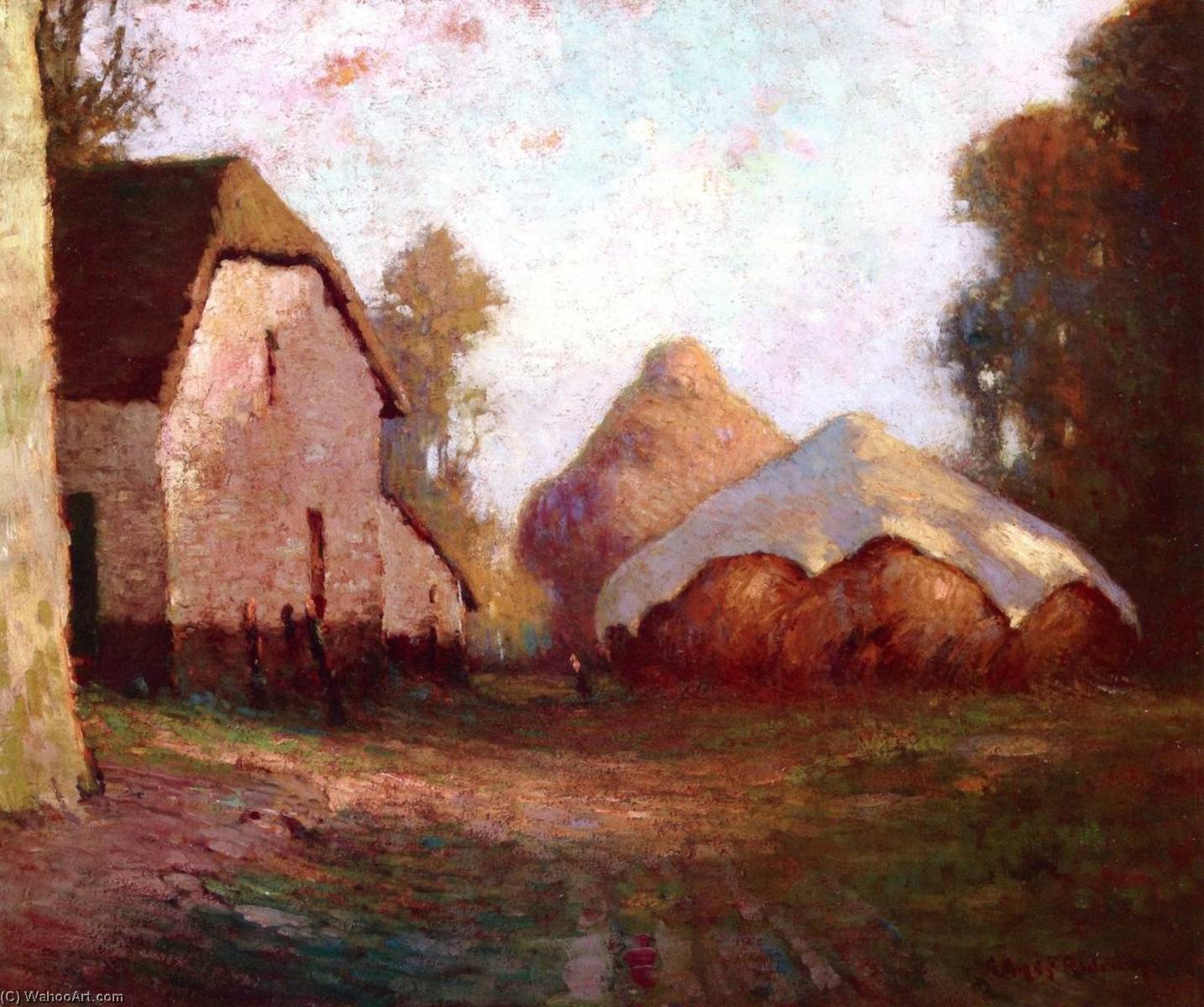 Wikioo.org - The Encyclopedia of Fine Arts - Painting, Artwork by Georges Ames Aldrich - Haystacks