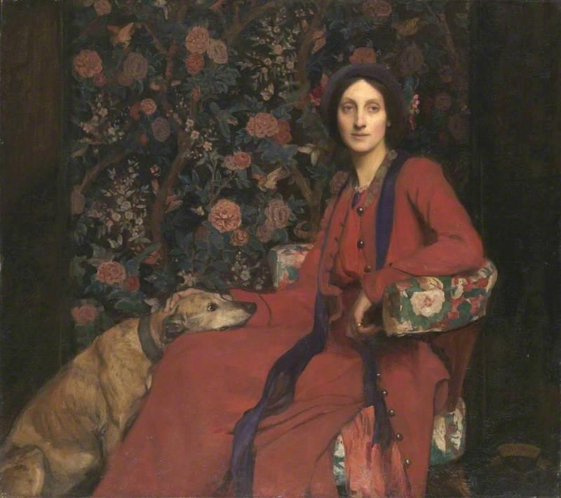 Wikioo.org - The Encyclopedia of Fine Arts - Painting, Artwork by George Spencer Watson - Hilda and Maggie