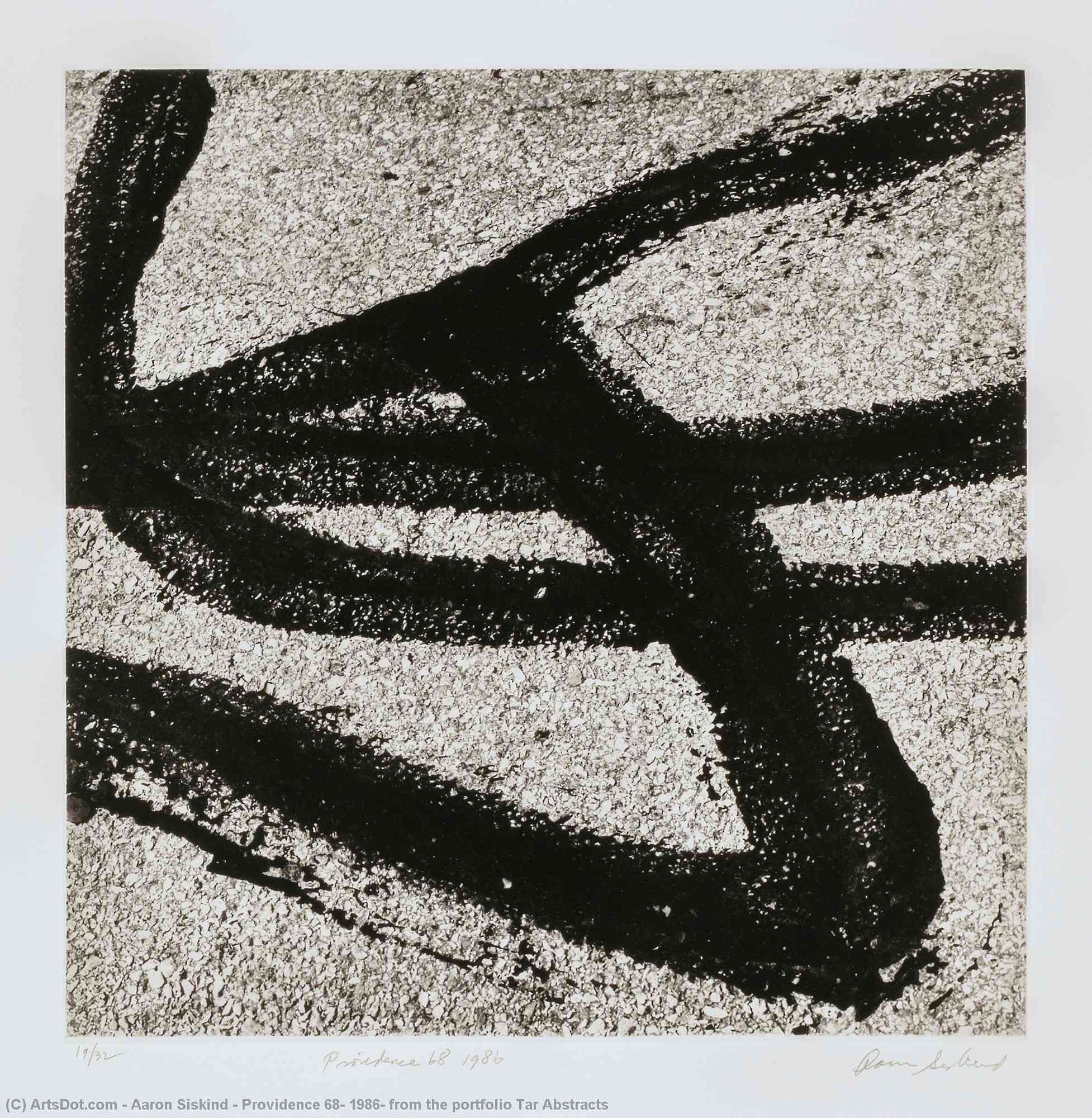 Wikioo.org - The Encyclopedia of Fine Arts - Painting, Artwork by Aaron Siskind - Providence 68, 1986, from the portfolio Tar Abstracts