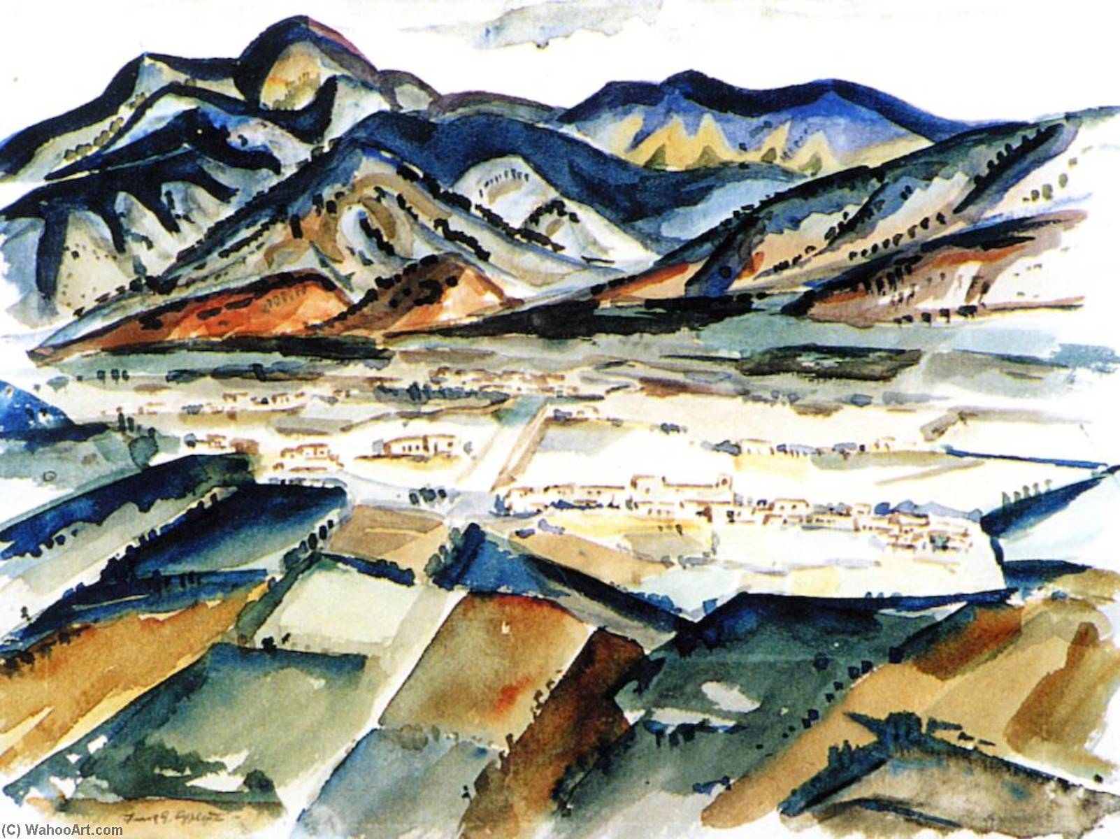 Wikioo.org - The Encyclopedia of Fine Arts - Painting, Artwork by Frank Applegate - Navajo Country