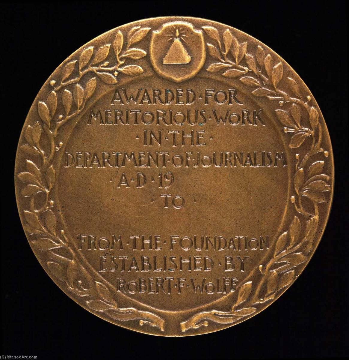 WikiOO.org - Encyclopedia of Fine Arts - Lukisan, Artwork Anthony De Francisci - Robert Wolfe Journalism Honor Medal