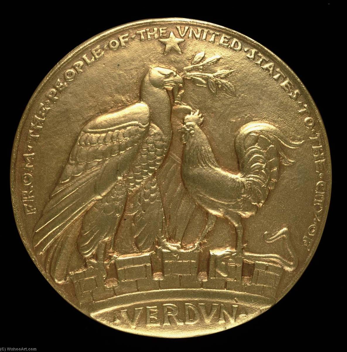 WikiOO.org - Encyclopedia of Fine Arts - Lukisan, Artwork Anthony De Francisci - Verdun Medal B (obverse)