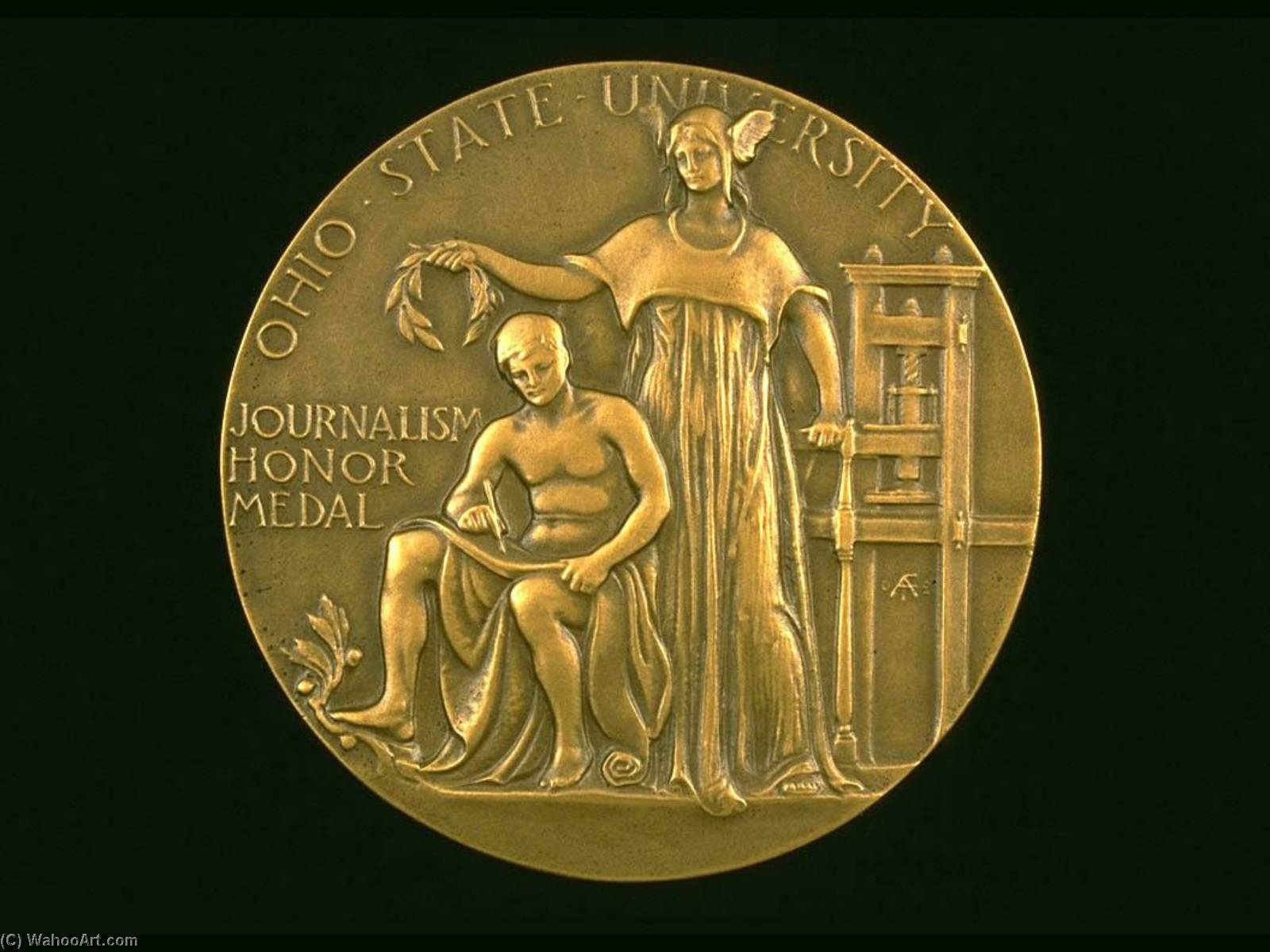 Wikioo.org - The Encyclopedia of Fine Arts - Painting, Artwork by Anthony De Francisci - Robert Wolfe Journalism Honor Medal (obverse)
