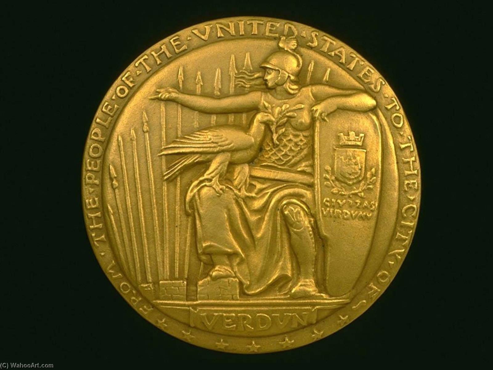 WikiOO.org - Encyclopedia of Fine Arts - Lukisan, Artwork Anthony De Francisci - Verdun Medal A (obverse)