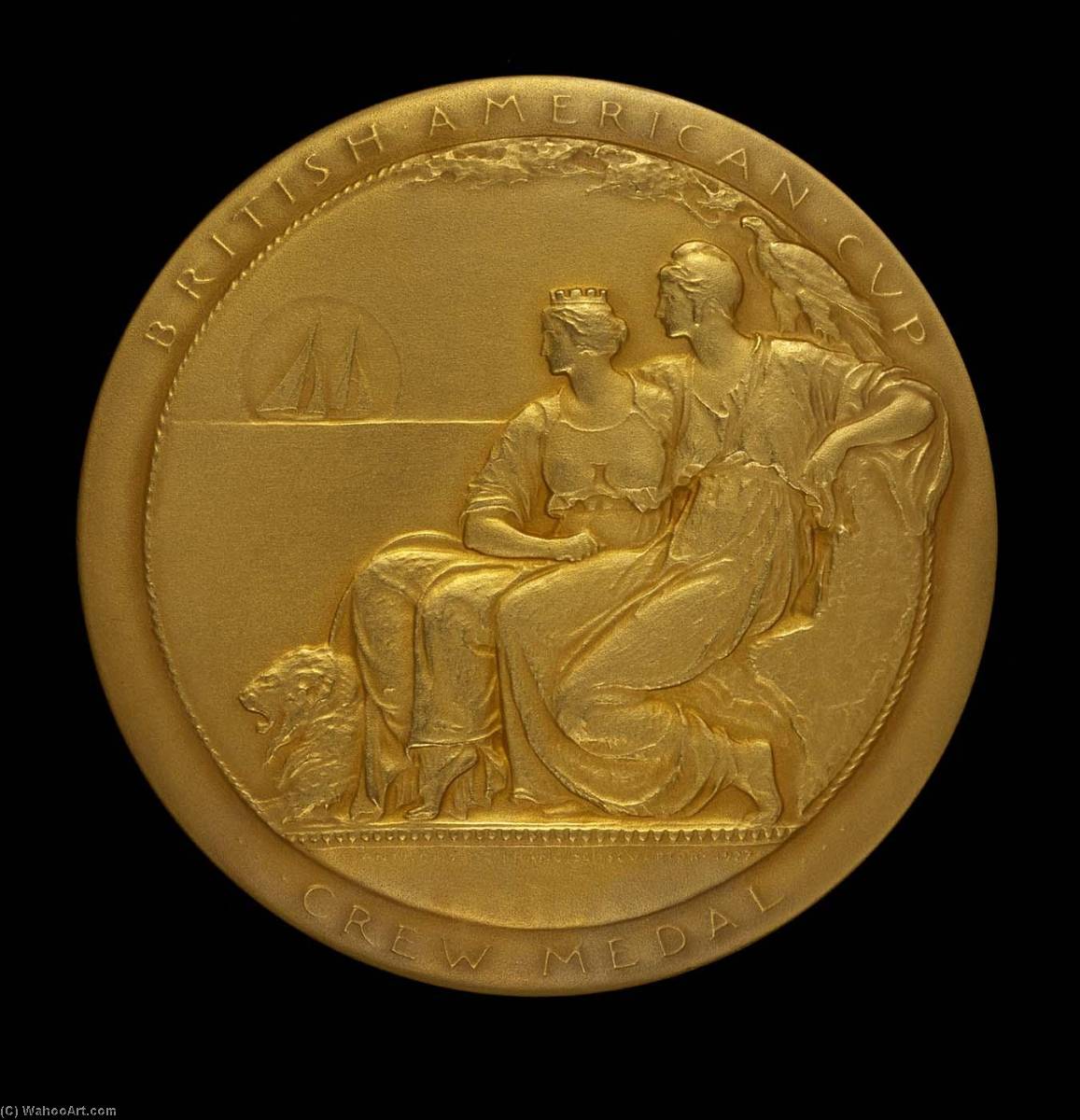 Wikioo.org - The Encyclopedia of Fine Arts - Painting, Artwork by Anthony De Francisci - British American Cup Medal (obverse)