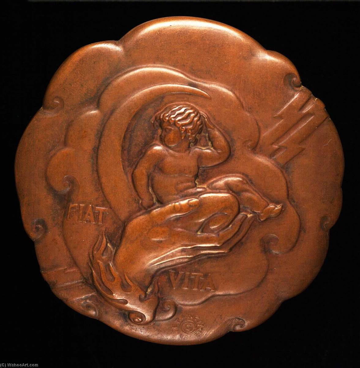 Wikioo.org - The Encyclopedia of Fine Arts - Painting, Artwork by Anthony De Francisci - Fiat Vita Medal (obverse)