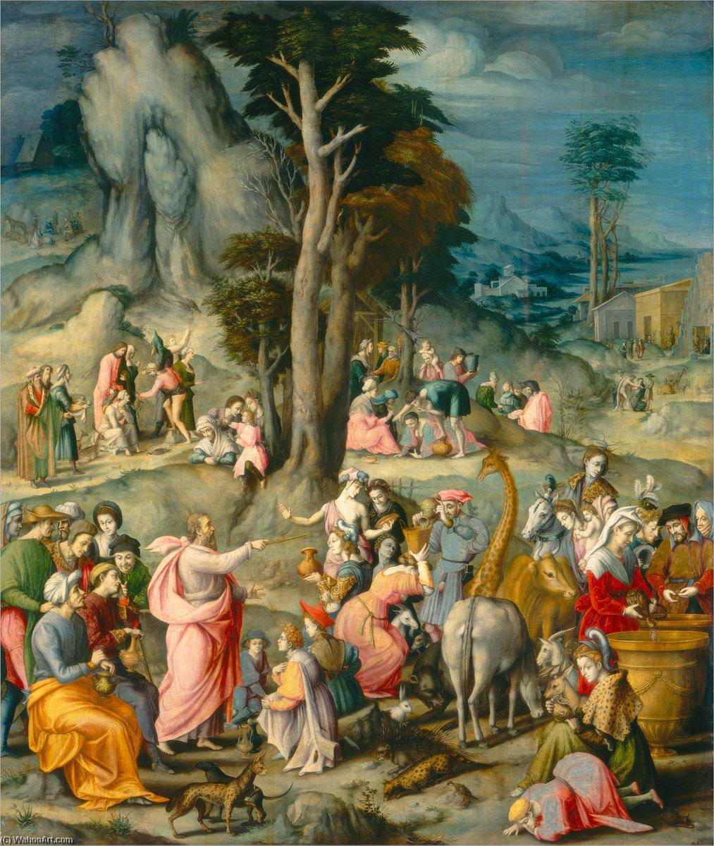 Wikioo.org - The Encyclopedia of Fine Arts - Painting, Artwork by Il Bacchiacca - The Gathering of Manna