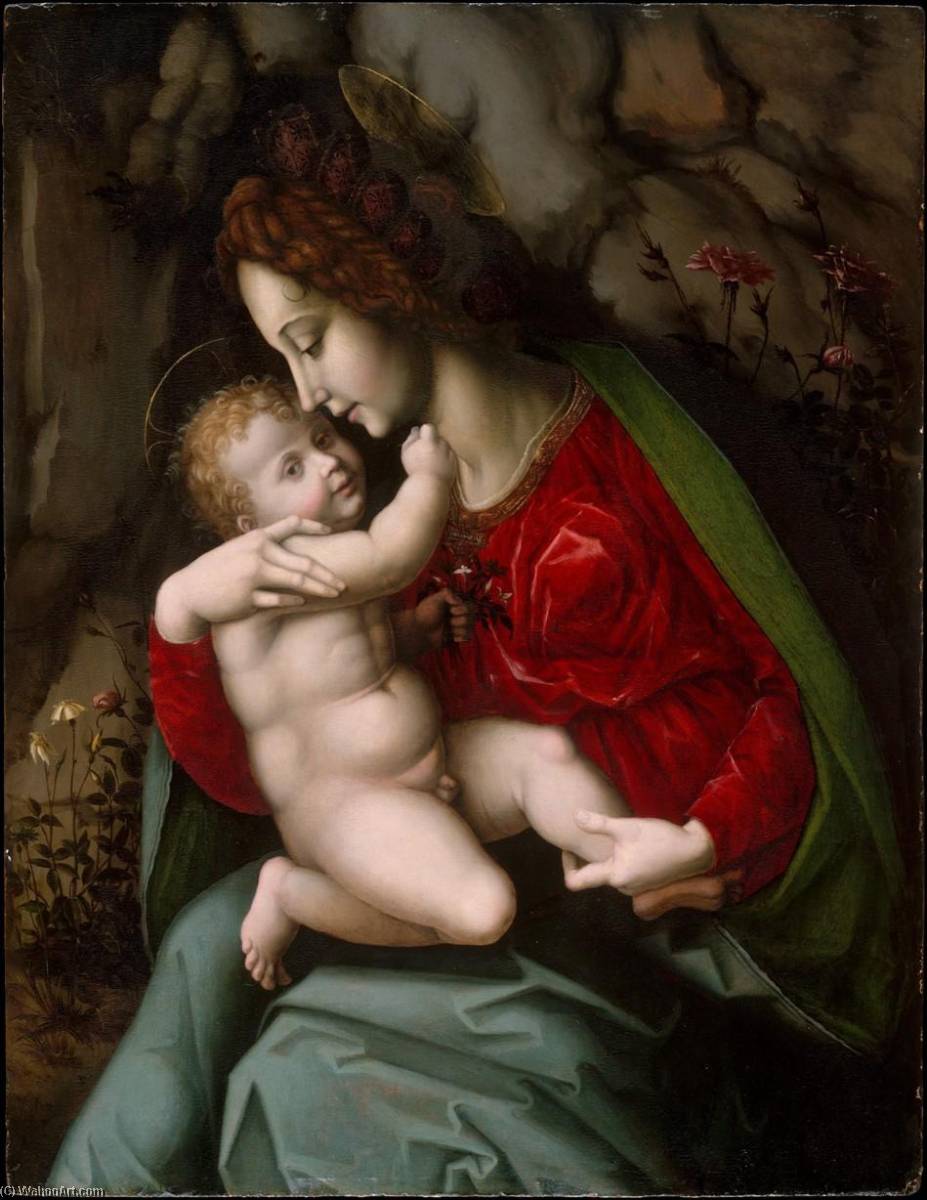 WikiOO.org - Encyclopedia of Fine Arts - Maalaus, taideteos Il Bacchiacca - Madonna and Child