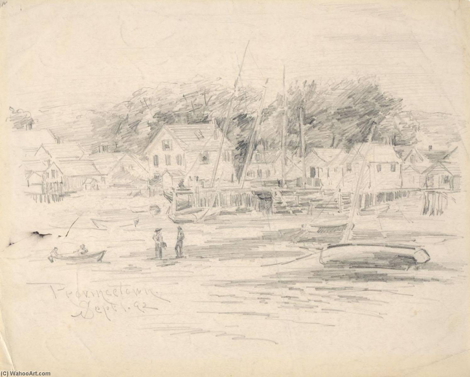 WikiOO.org - אנציקלופדיה לאמנויות יפות - ציור, יצירות אמנות Henry Farrer - View of Provincetown