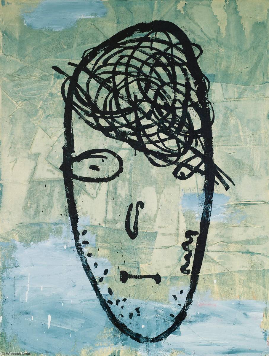 WikiOO.org - Encyclopedia of Fine Arts - Lukisan, Artwork Donald Baechler - Self Portrait