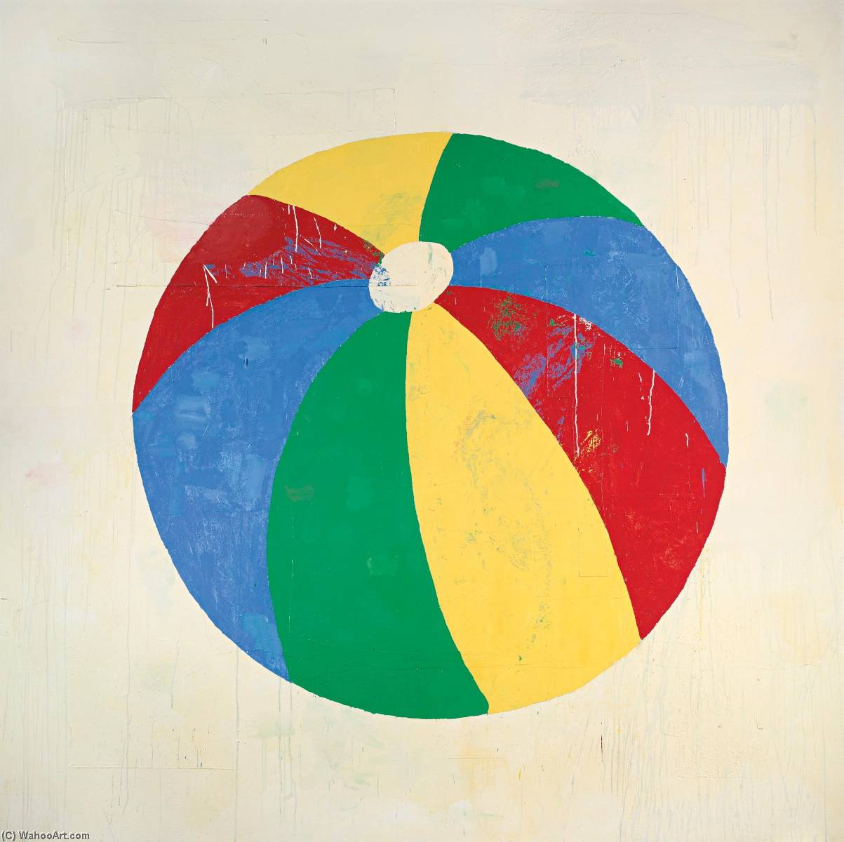 Wikioo.org - สารานุกรมวิจิตรศิลป์ - จิตรกรรม Donald Baechler - Beachball Painting 2