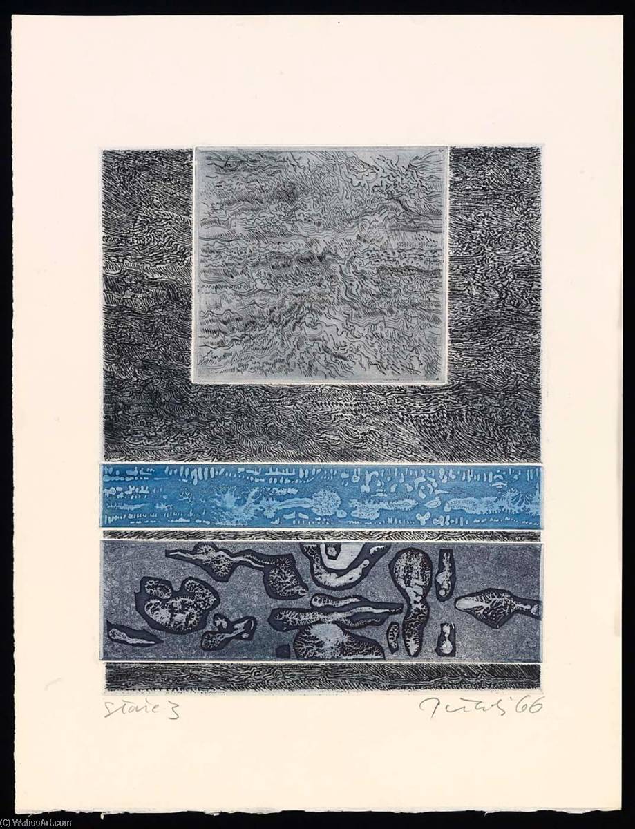 WikiOO.org - Encyclopedia of Fine Arts - Lukisan, Artwork Gabor Peterdi - A Genesis, State 3, from the portfolio A Genesis