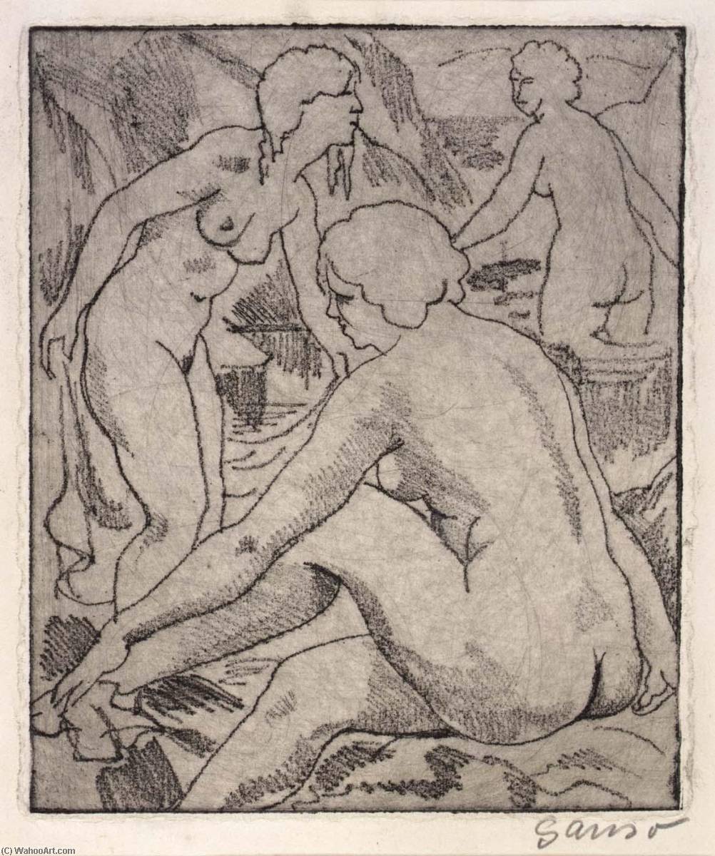 Wikioo.org - The Encyclopedia of Fine Arts - Painting, Artwork by Emil Ganso - Bathers