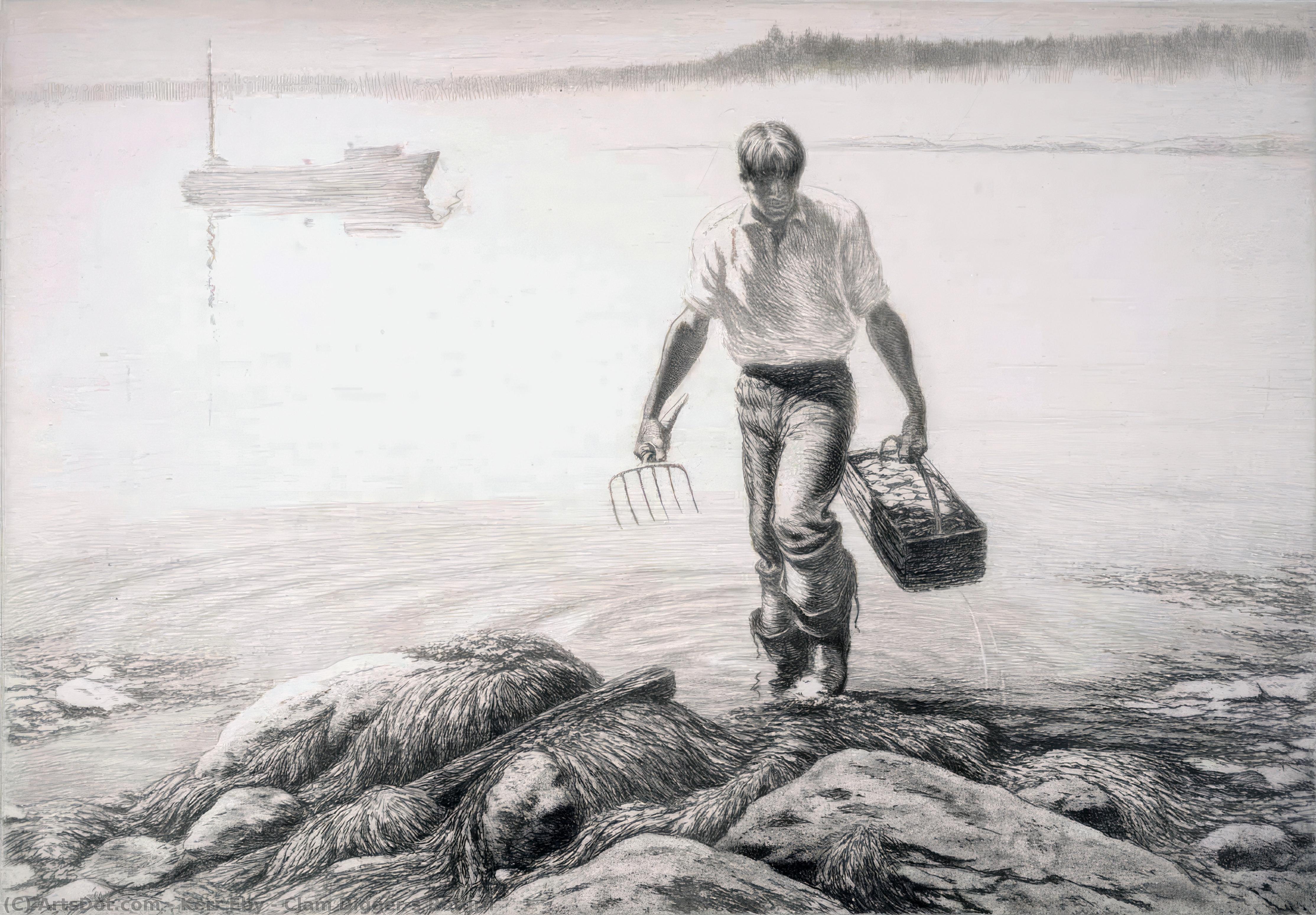 Wikioo.org - The Encyclopedia of Fine Arts - Painting, Artwork by Kerr Eby - Clam Digger's Return