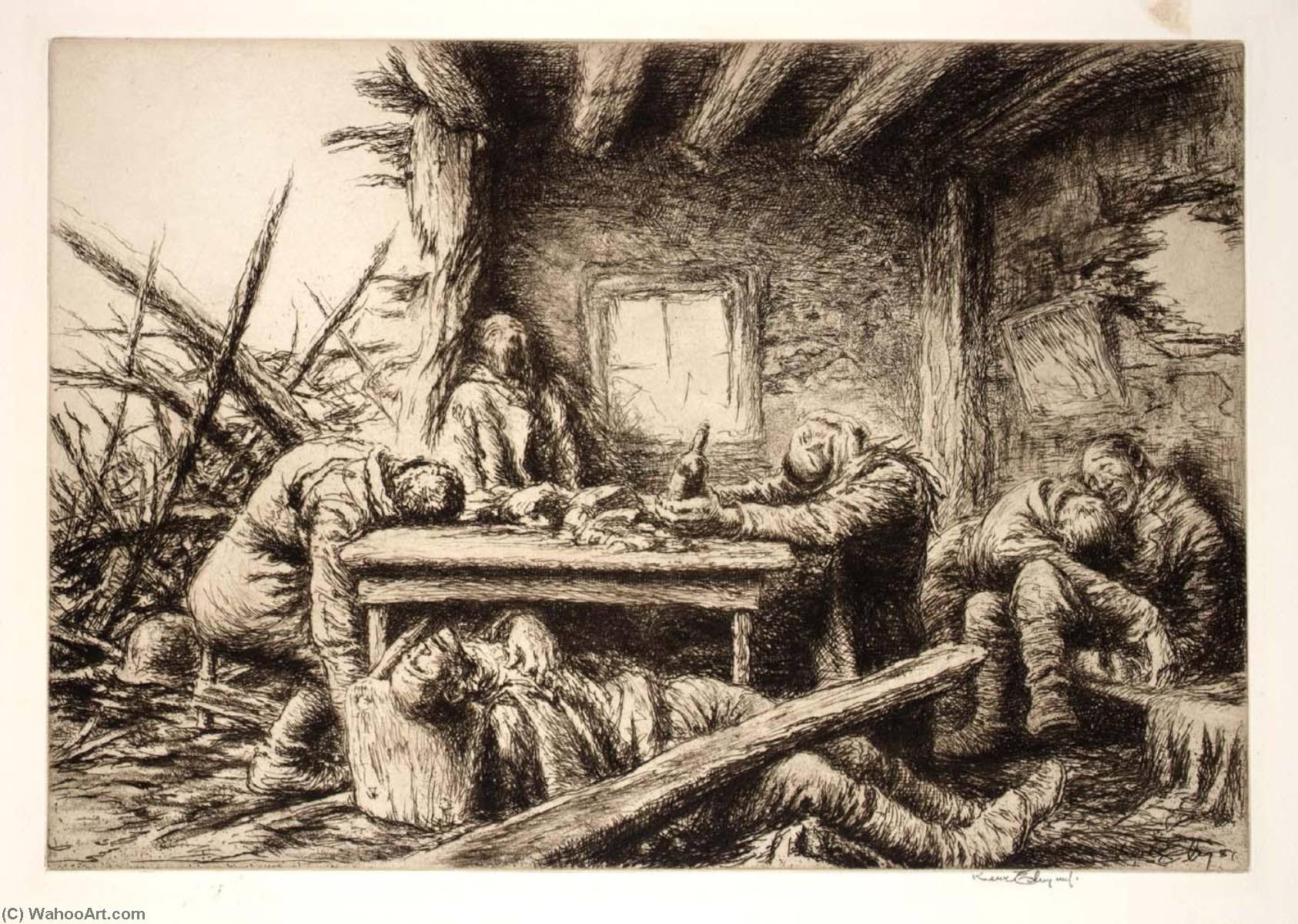 WikiOO.org - Encyclopedia of Fine Arts - Lukisan, Artwork Kerr Eby - The Last Supper