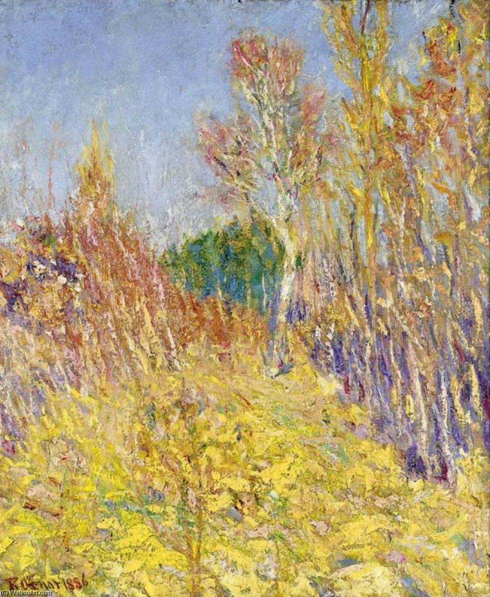 Wikioo.org - The Encyclopedia of Fine Arts - Painting, Artwork by Roderic O'connor - The Group of Poplars, Sun Effect