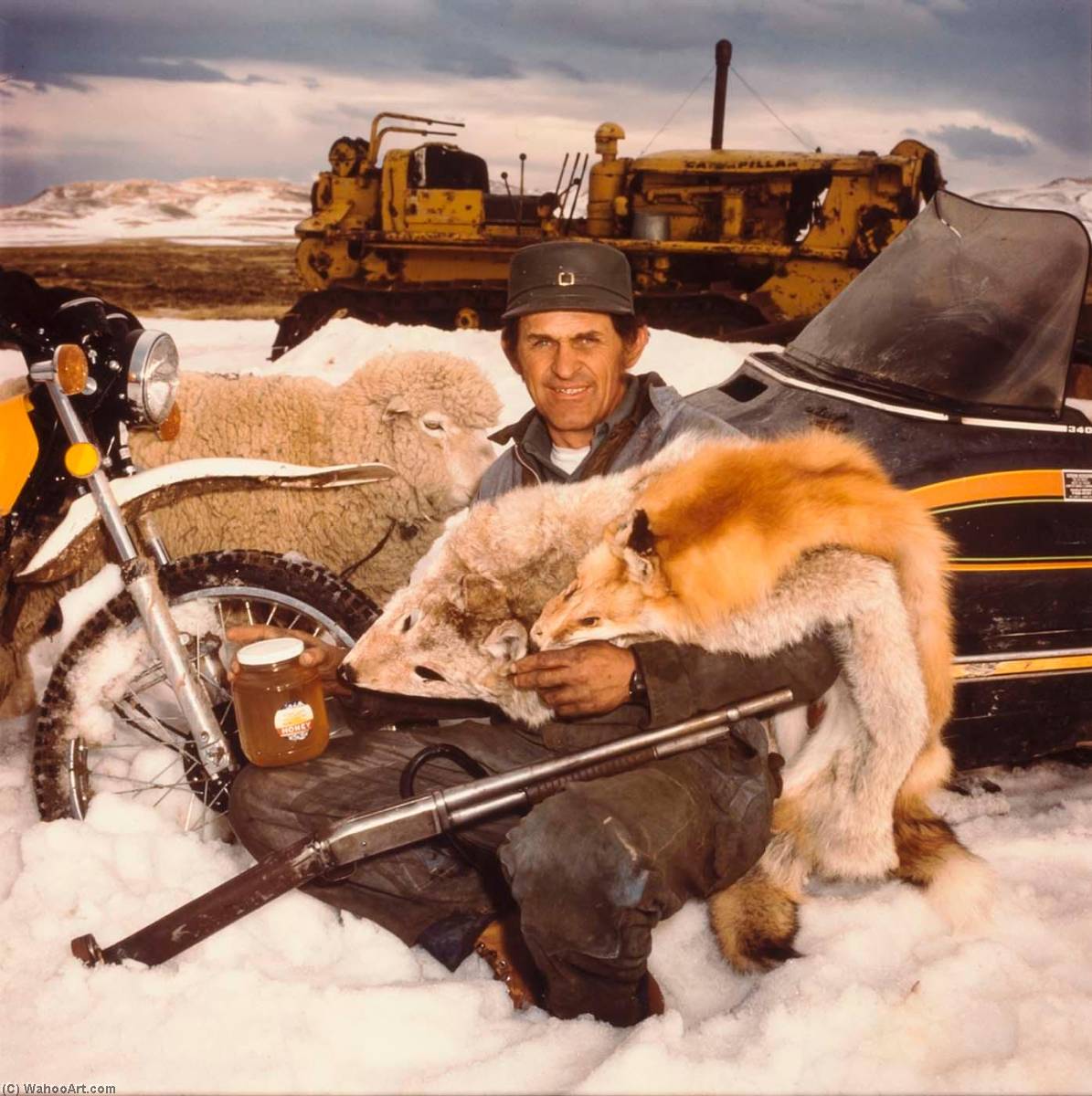 WikiOO.org - Encyclopedia of Fine Arts - Målning, konstverk Penny Diane Wolin - Bosler Coyote Hunter, from the Wyoming Documentary Survey Project