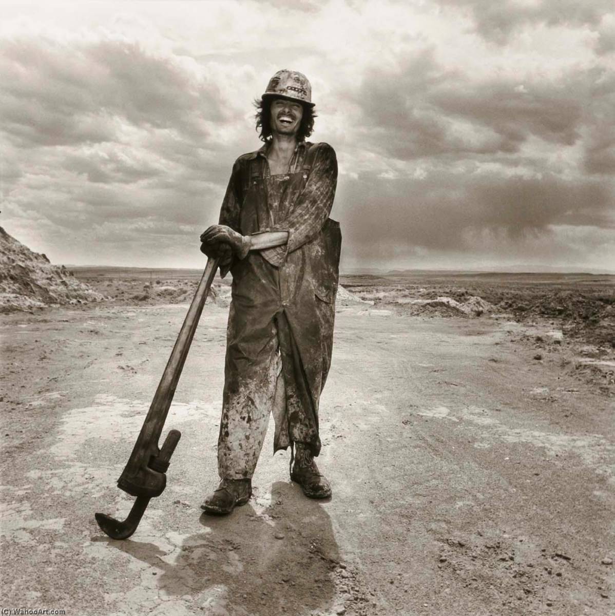 Wikioo.org – La Enciclopedia de las Bellas Artes - Pintura, Obras de arte de Penny Diane Wolin - campo petrolero Matón , desde el Wyoming Documental Encuesta Proyecto
