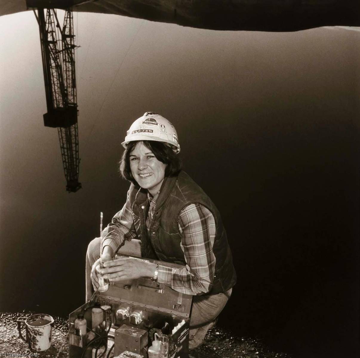 WikiOO.org - Encyclopedia of Fine Arts - Målning, konstverk Penny Diane Wolin - Oil Field Mud Engineer, from the Wyoming Documentary Survey Project