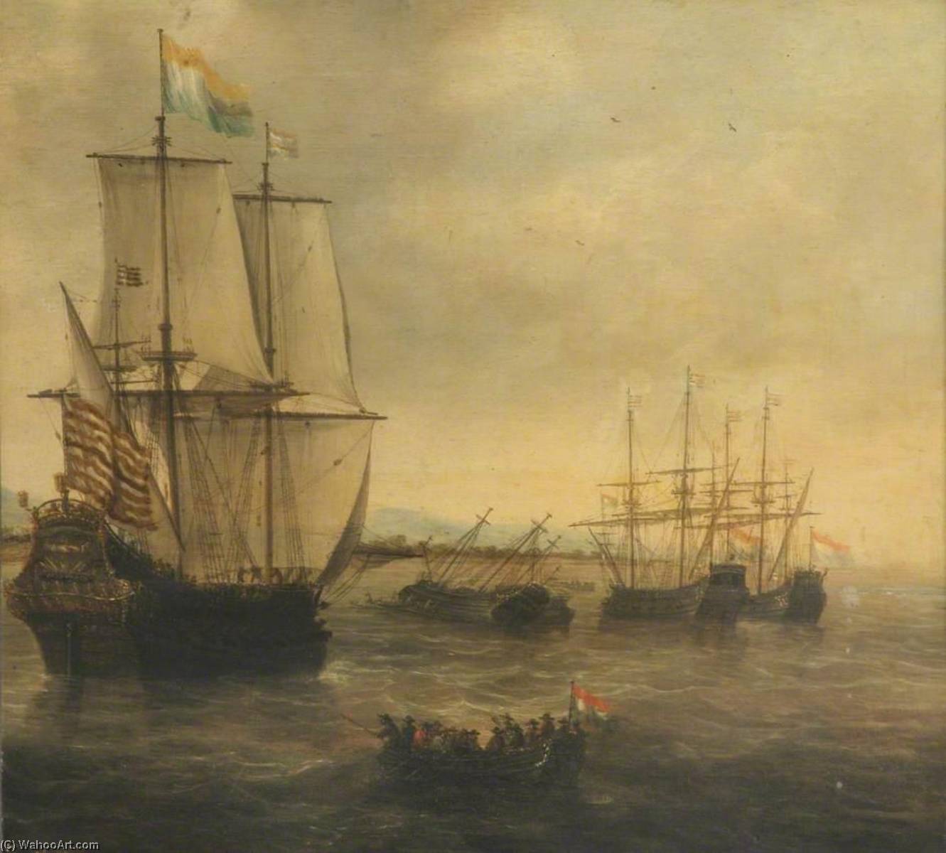 Wikioo.org - The Encyclopedia of Fine Arts - Painting, Artwork by Jacob Adriaensz Bellevois - The Dutch Ship 'Eendracht'