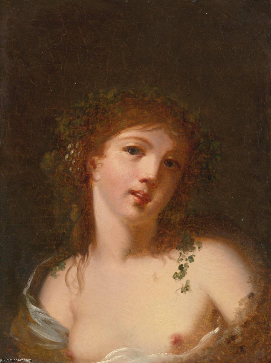 Wikioo.org - The Encyclopedia of Fine Arts - Painting, Artwork by Jacques Antoine Vallin - Bacchante