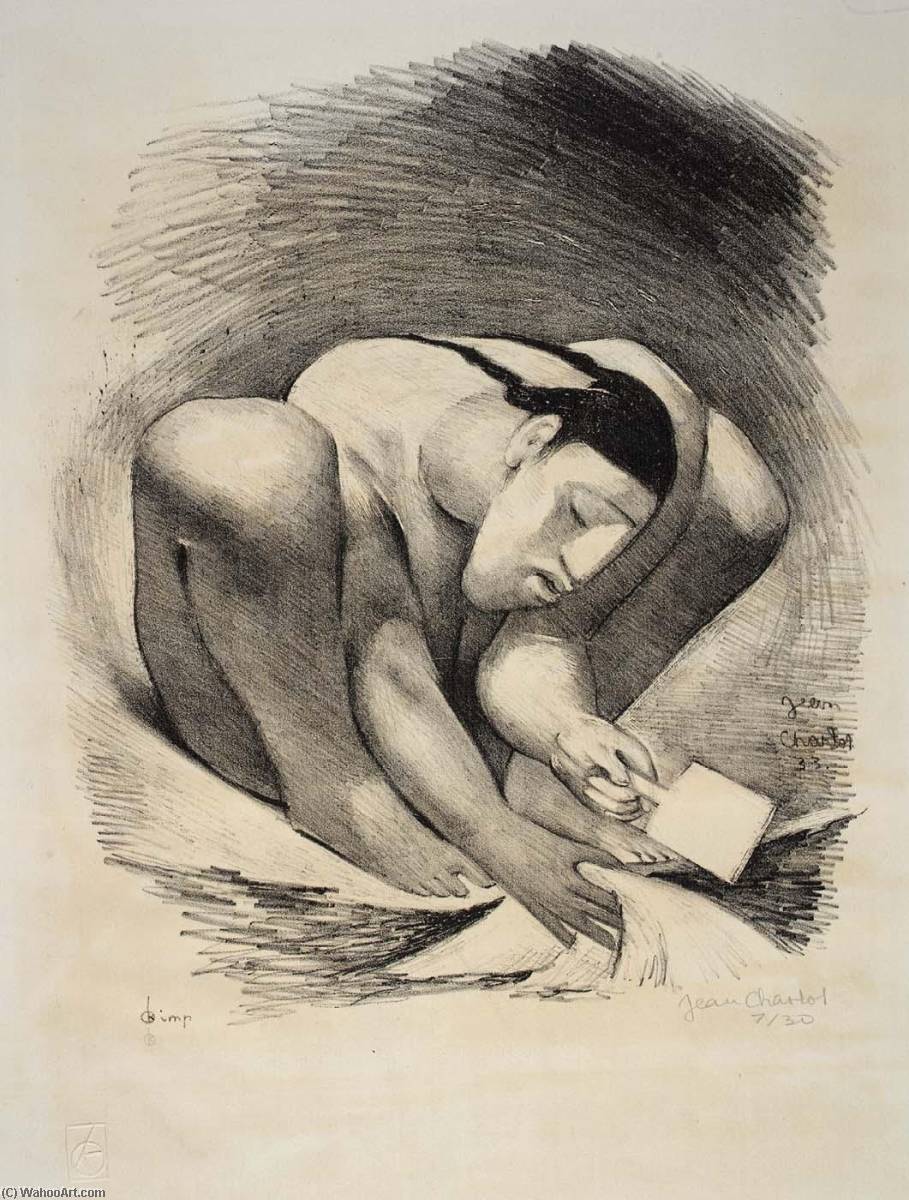 Wikioo.org – La Enciclopedia de las Bellas Artes - Pintura, Obras de arte de Jean Charlot - Lavendera