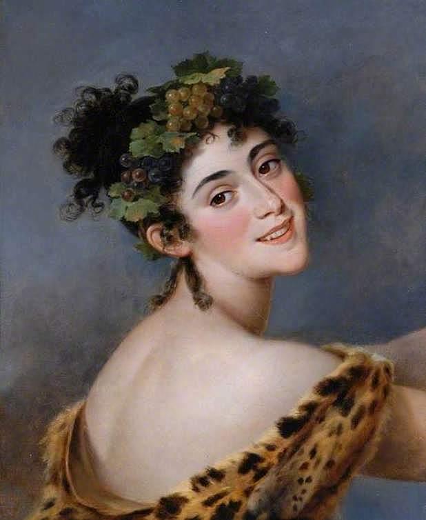 Wikioo.org - The Encyclopedia of Fine Arts - Painting, Artwork by Jacques Antoine Vallin - Madame Bigottini (1785 1858), as a Bacchante