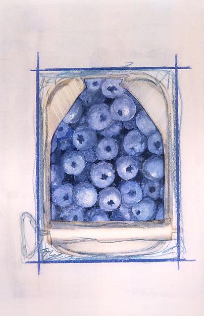 Wikioo.org - The Encyclopedia of Fine Arts - Painting, Artwork by Joe Brainard - Mixed Blueberries