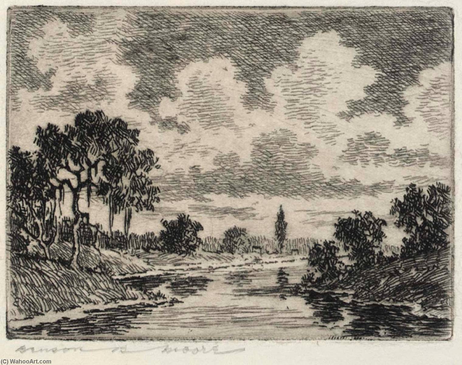 WikiOO.org - Encyclopedia of Fine Arts - Maalaus, taideteos Benson B Moore - Phillippi Creek, Sarasota, Fla