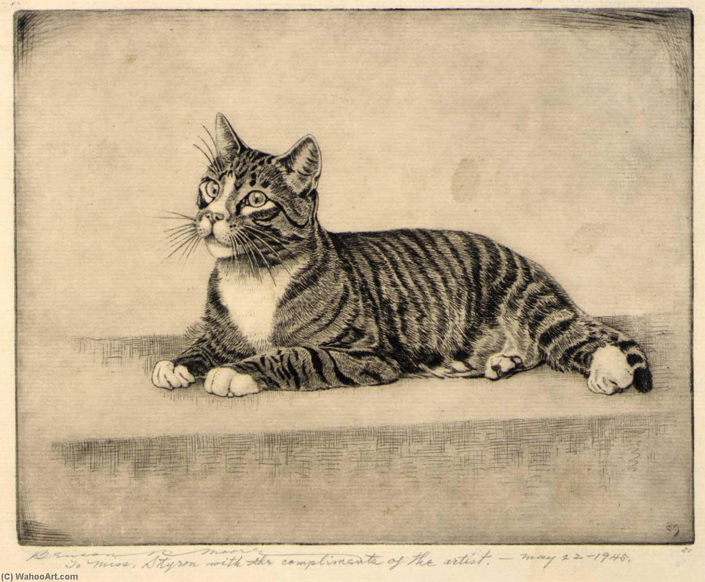 Wikioo.org – L'Enciclopedia delle Belle Arti - Pittura, Opere di Benson B Moore - Soriano gatto