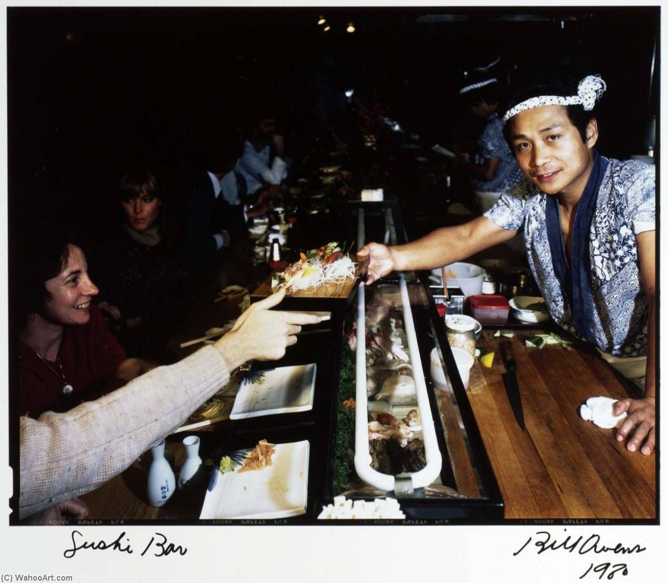WikiOO.org - Encyclopedia of Fine Arts - Lukisan, Artwork Bill Owens - Sushi Bar, from the Los Angeles Documentary Project